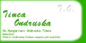 timea ondruska business card