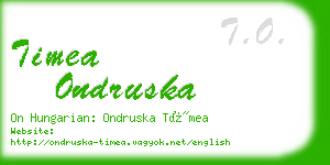 timea ondruska business card